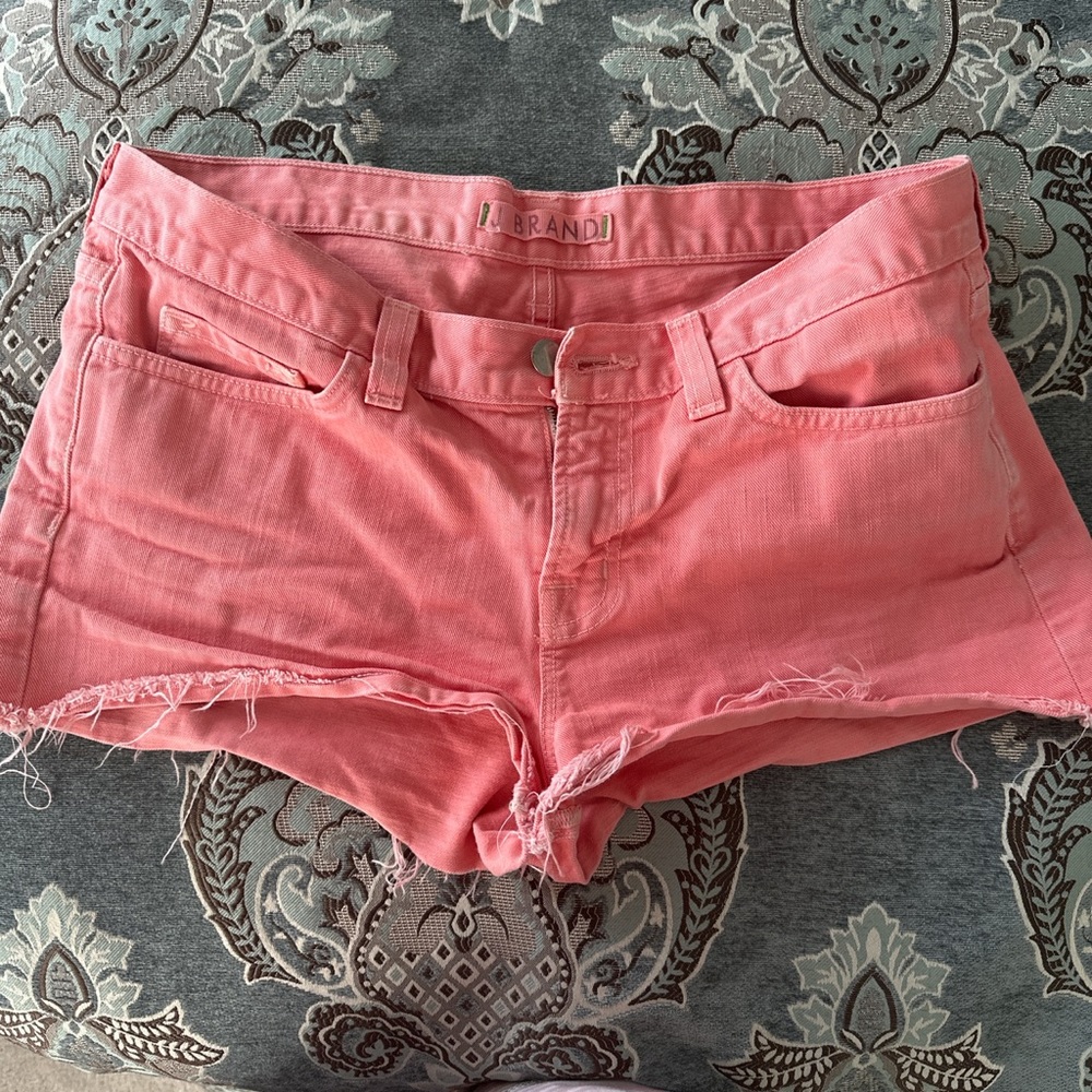 J Brand Cutoff Shorts Coral